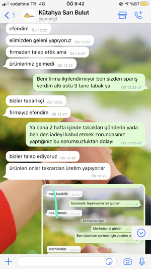 Saribulut.com Ürünlerim Hatalı Çıktı Ve Hala Yollanmadı