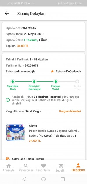 Sürat Kargo Ürünlerime Ulaşamıyorum
