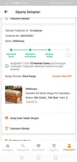 Sürat Kargo Ürünlerime Ulaşamıyorum