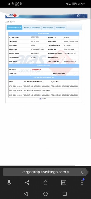 Aras Kargo Ürünlerimi Bana Teslim Etmediler İstanbul Sultanbeyli Asya Bölümündeki Kargo Çalışanları