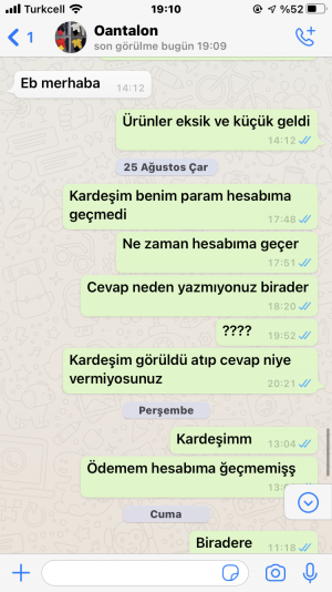 Modaseffaf Ürünlerimi Geri İade Ettim Hesabıma Param Yatmadı