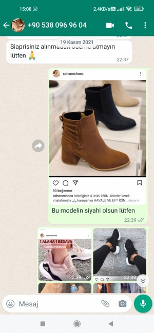 Shoessahanee Ürünlerin Parasını Havale Yaptık Ama Ürünleri Göndermediler