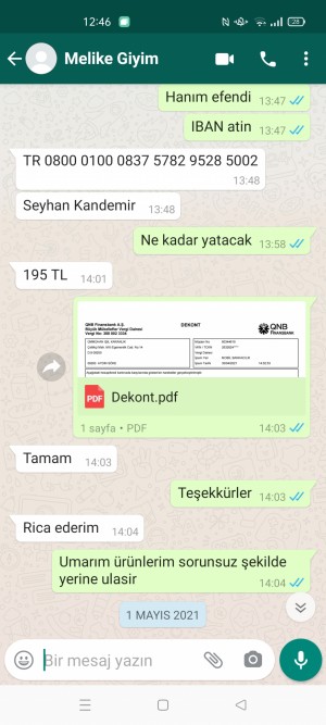 Melike.kidss Ürünün Ücretini Ödedim Ürünüm Gelmedi