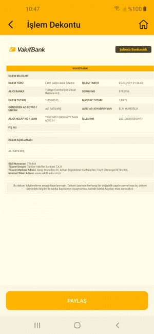 Vakıfbank Yanlış Para Transferi İadesi İle İlgilenmiyor