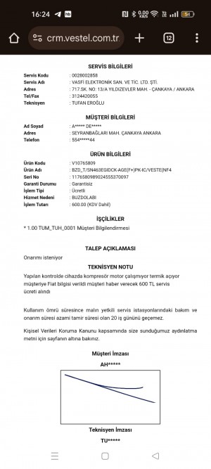 Vestel Pişmanlığı