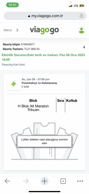 Viagogo Paramı Aldı Bilet Göndermedi