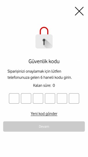 Vodafone Yanımda Uygulaması' Nda Güvenlik Kodu Gelmiyor