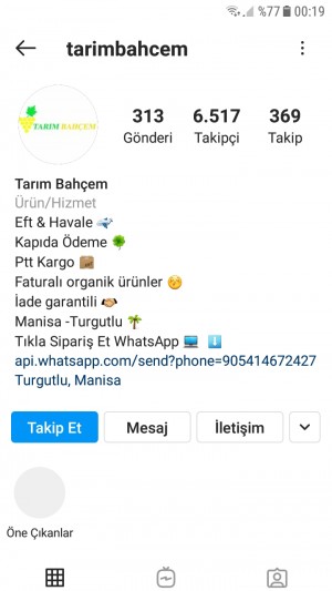 Tarimbahcem Beğenmezseniz İade Garantimiz Var Dendi