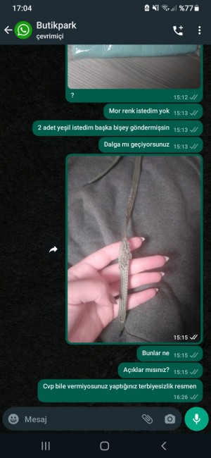 Butikparkk Yanlış Ürün Farklı Beden Eksik Ürün