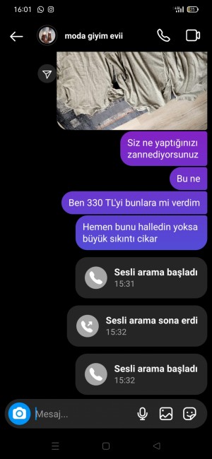 Sevimli_butik_dunyasi Yanlış Ürün Gönderildi
