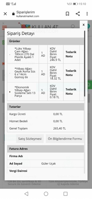 Kullanatmarket.com Yanlış Ürün